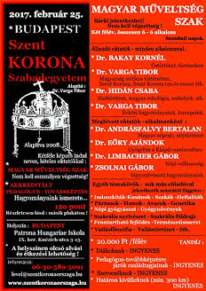 Magyar Műveltség szak - plakát